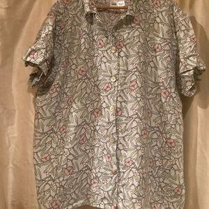 FLAX 100% Linen Rare Print top- Large